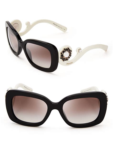 prada baroque square sunglasses black|Prada baroque style sunglasses.